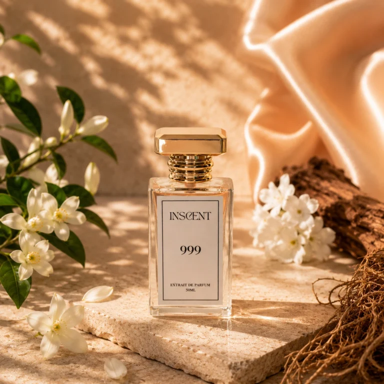 Parfum femme Inscent 999 – extrait de parfum floral et boisé aux notes de jasmin et bois précieux, fragrance lumineuse et élégante 50 ml.