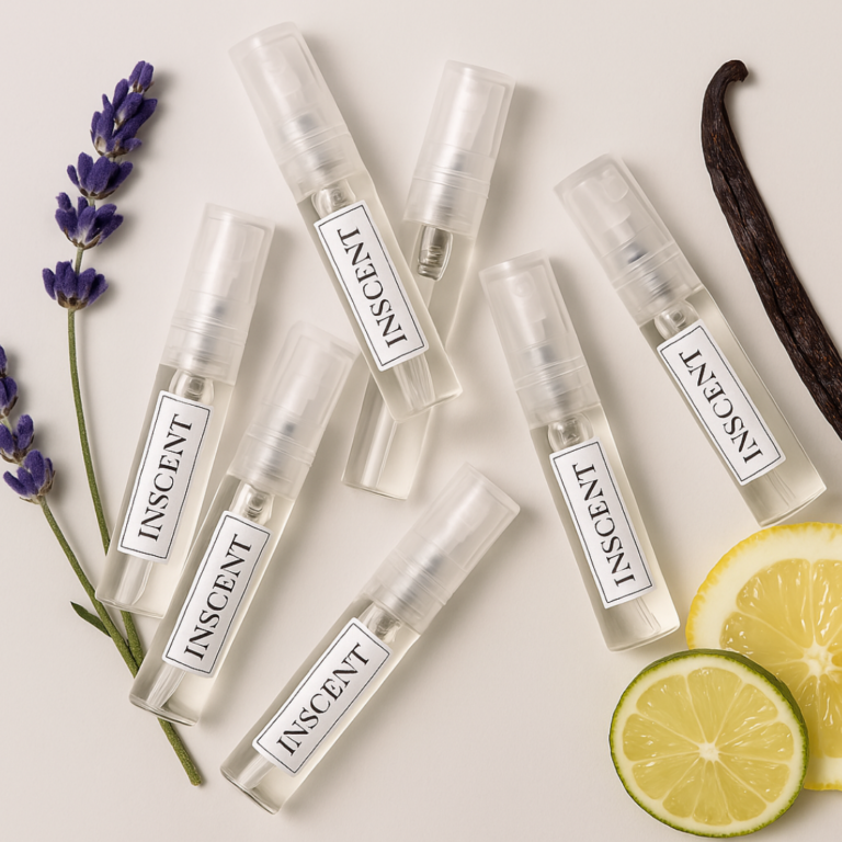 Les échantillons des parfums de chez INSCENT.