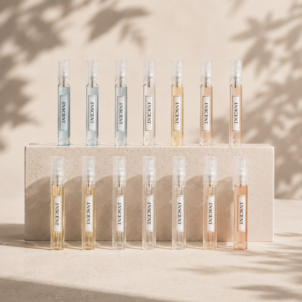 14 échantillons de tous les parfums de la marque INSCENT.