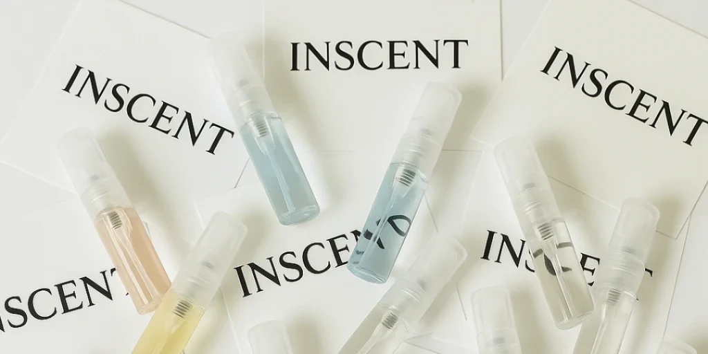 échantillons de tous les parfums de la marque INSCENT.