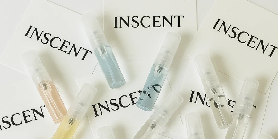 échantillons de tous les parfums de la marque INSCENT.