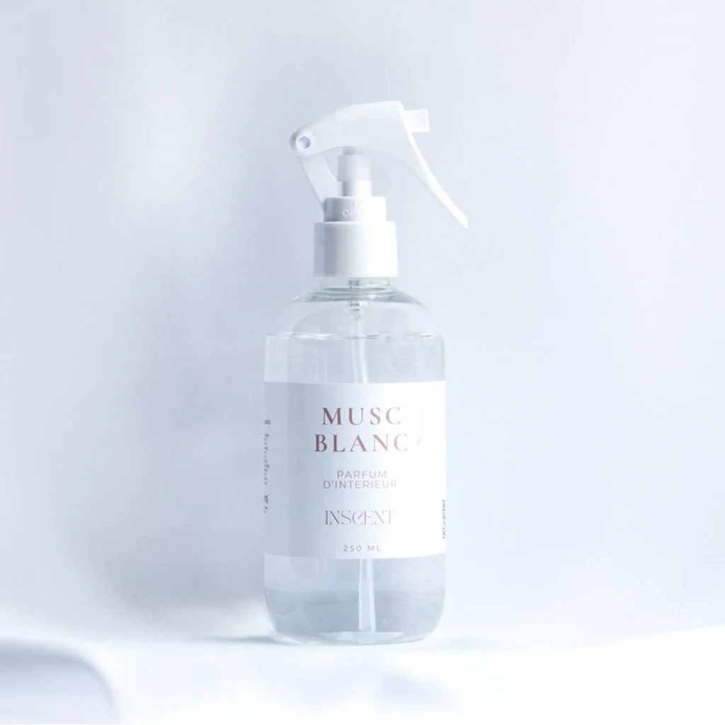 Spray parfum d’intérieur Inscent Musc Blanc, diffuseur d’ambiance 250 ml au parfum doux et gourmand